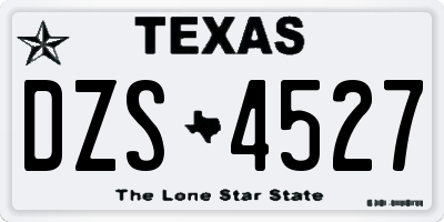 TX license plate DZS4527