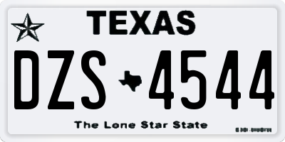 TX license plate DZS4544