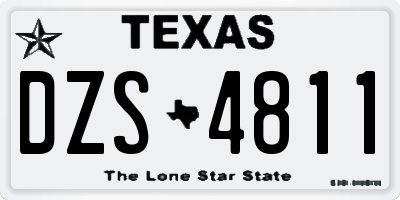 TX license plate DZS4811
