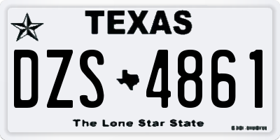 TX license plate DZS4861
