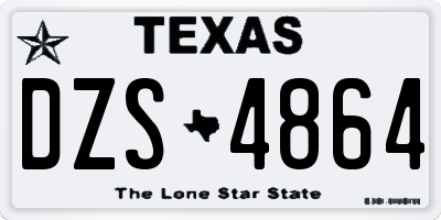 TX license plate DZS4864