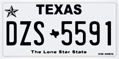 TX license plate DZS5591