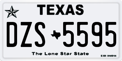 TX license plate DZS5595