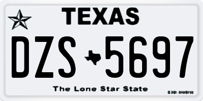 TX license plate DZS5697