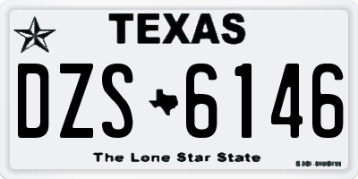 TX license plate DZS6146