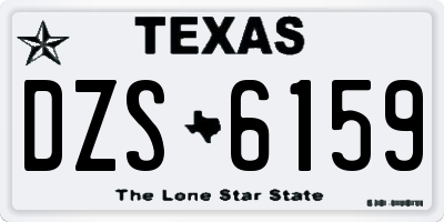 TX license plate DZS6159