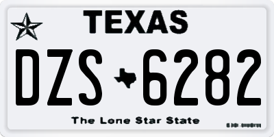 TX license plate DZS6282