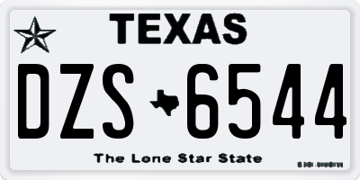 TX license plate DZS6544