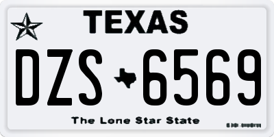 TX license plate DZS6569