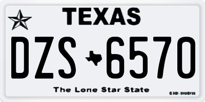 TX license plate DZS6570