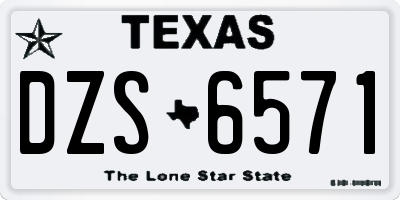 TX license plate DZS6571
