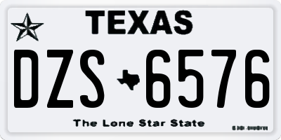 TX license plate DZS6576