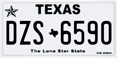 TX license plate DZS6590