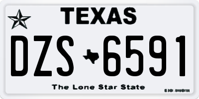 TX license plate DZS6591