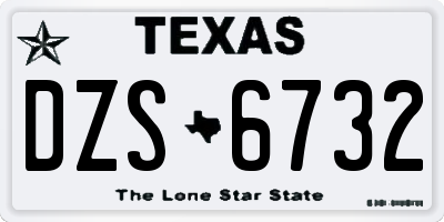 TX license plate DZS6732