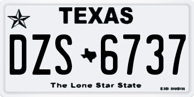 TX license plate DZS6737