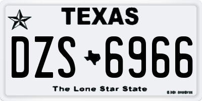 TX license plate DZS6966