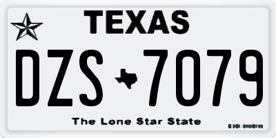 TX license plate DZS7079