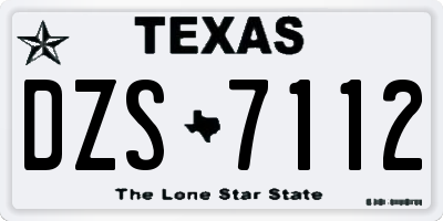 TX license plate DZS7112