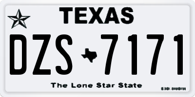 TX license plate DZS7171