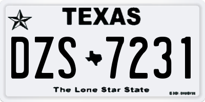 TX license plate DZS7231