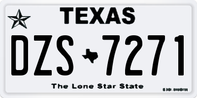 TX license plate DZS7271