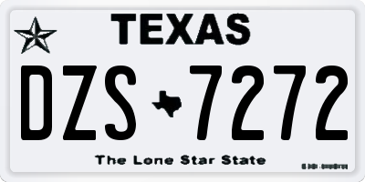 TX license plate DZS7272