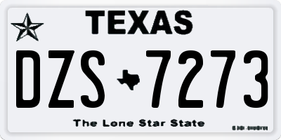 TX license plate DZS7273