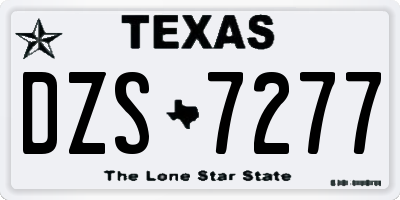 TX license plate DZS7277