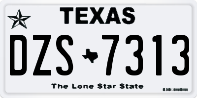 TX license plate DZS7313