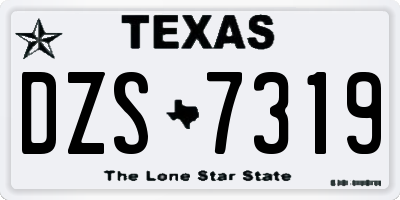 TX license plate DZS7319