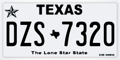 TX license plate DZS7320