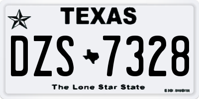 TX license plate DZS7328