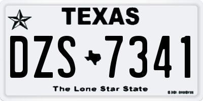 TX license plate DZS7341