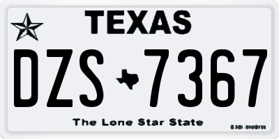 TX license plate DZS7367