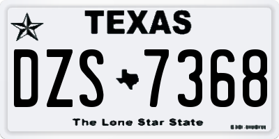 TX license plate DZS7368