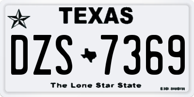 TX license plate DZS7369