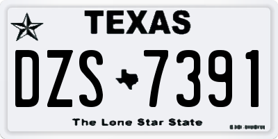 TX license plate DZS7391