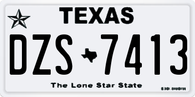 TX license plate DZS7413