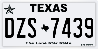 TX license plate DZS7439