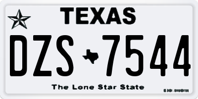 TX license plate DZS7544