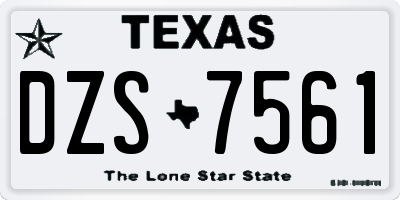 TX license plate DZS7561