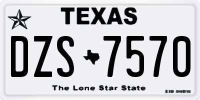 TX license plate DZS7570