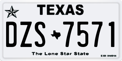 TX license plate DZS7571