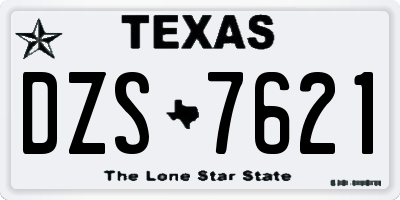 TX license plate DZS7621