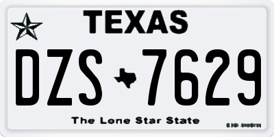 TX license plate DZS7629