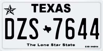 TX license plate DZS7644