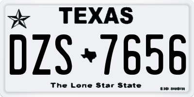 TX license plate DZS7656
