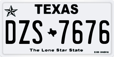 TX license plate DZS7676