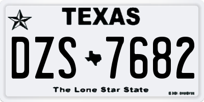 TX license plate DZS7682